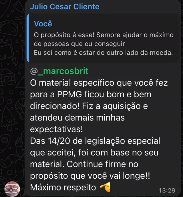 Depoimento aluno Anti-Vade Mecum
