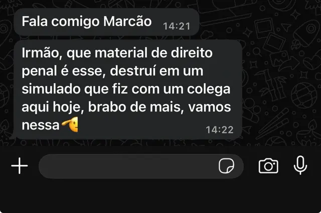 Depoimento aluno Direito Penal