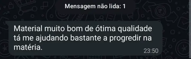 Depoimento de aluno do RLM: material muito bom de ótima qualidade, ajudando a progredir na matéria